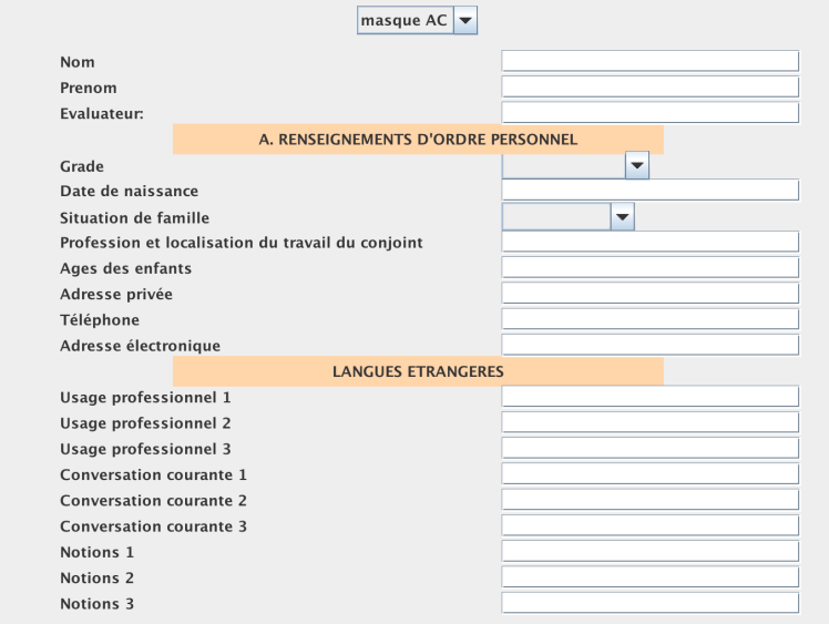 Masque saisie interactif